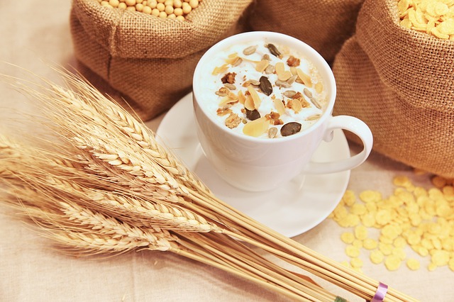 un tazón con cereales. Nutrientes para mejorar la salud de los ancianos.